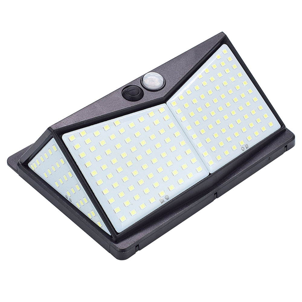 208LEDs 3modes LED Outdoor Solar Wall Lamp Waterproof PIR Motion Sensor Garden L