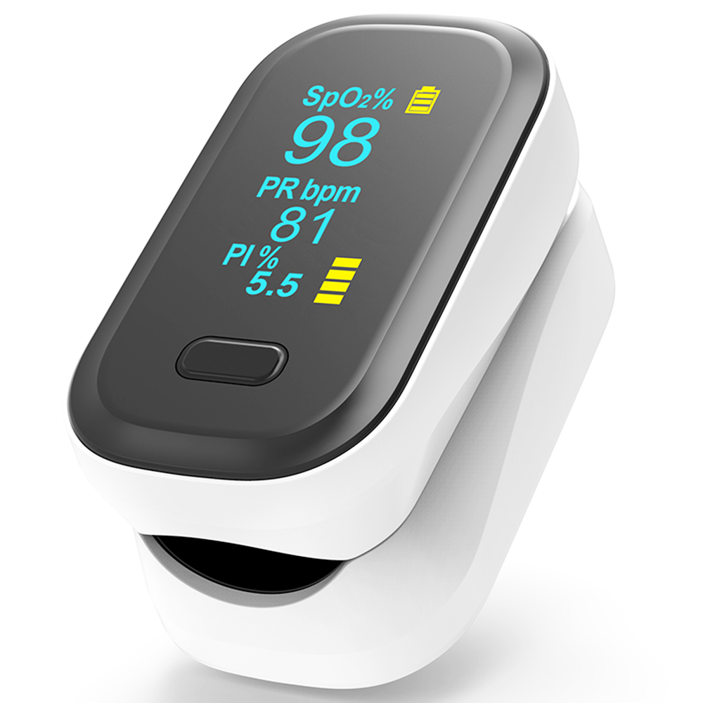 BOXYM oFit-2 ujjszorítós pulzoximéteres hordozható pulzoximetriás monitor - fehér