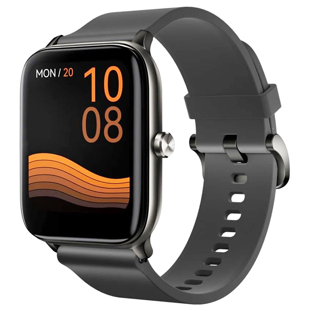 Haylou GST Smartwatch 12 وضعًا رياضيًا للساعة المتغيرة وجوه عالية الدقة شاشة رياضية كبيرة - أسود