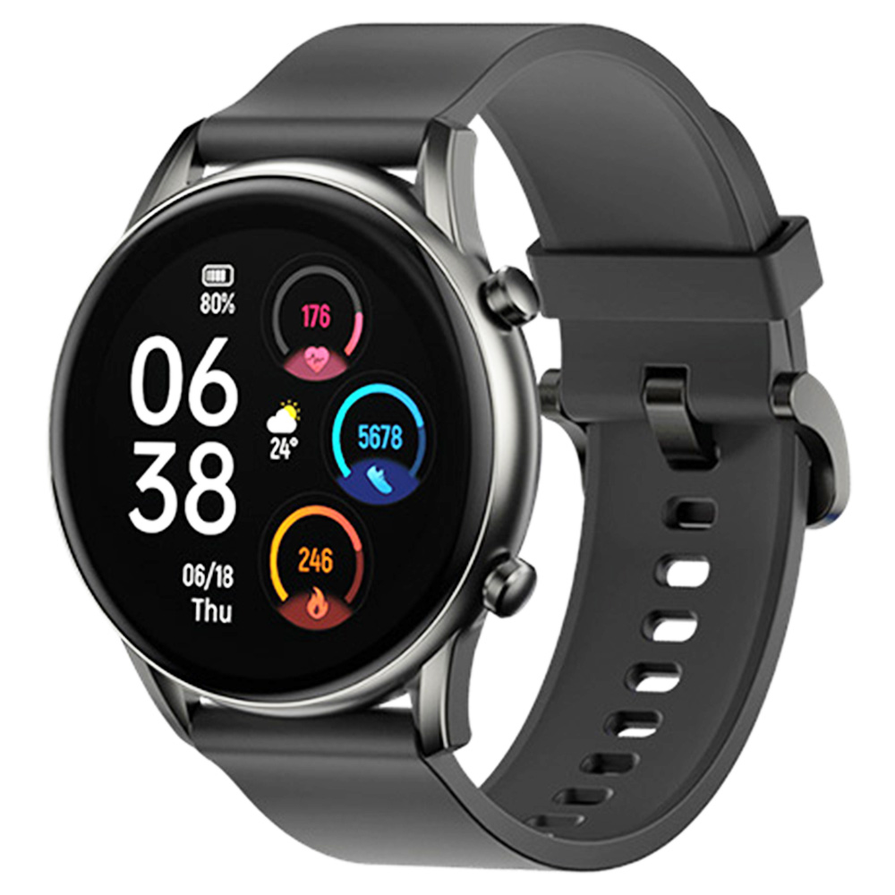 Haylou RT2 Smartwatch 12 Modos deportivos Reloj personalizado Monitor de salud facial Reloj deportivo - Negro