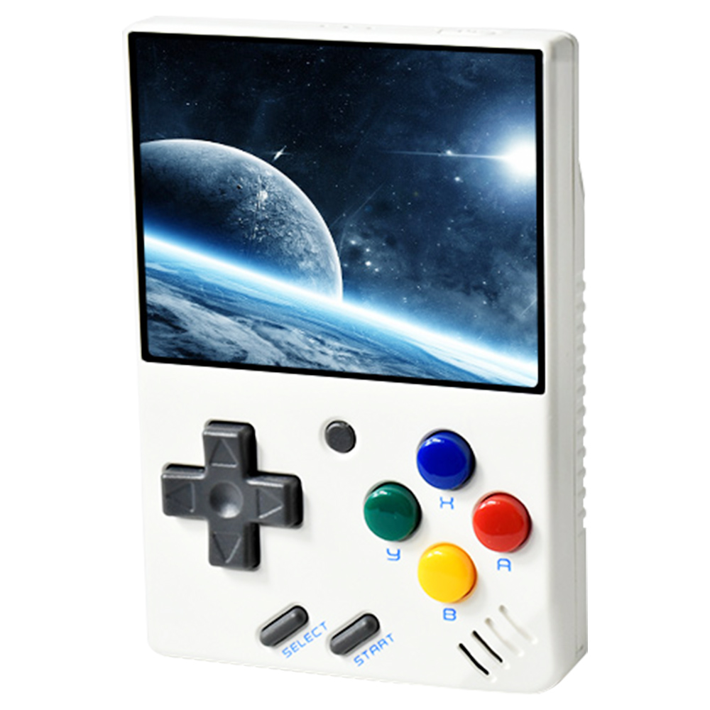 Miyoo Mini Console di gioco portatile da 32 GB, 3000 giochi, schermo IPS da 2.8 pollici, archivio con un clic, durata della batteria di 4-5 ore, simulatori CPS FBA FC GB GBA GBC WSC SFC MD PS, bianco