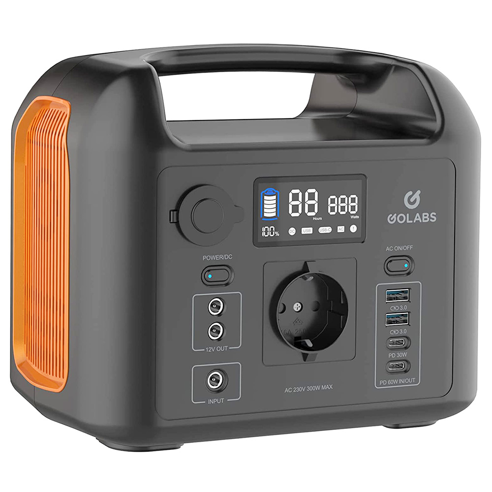 

GOLABS R300 300Wh Portable Power Station LiFePO4 Battery for Outdoors Camping Fishing Hiking Emergency Home - Orange