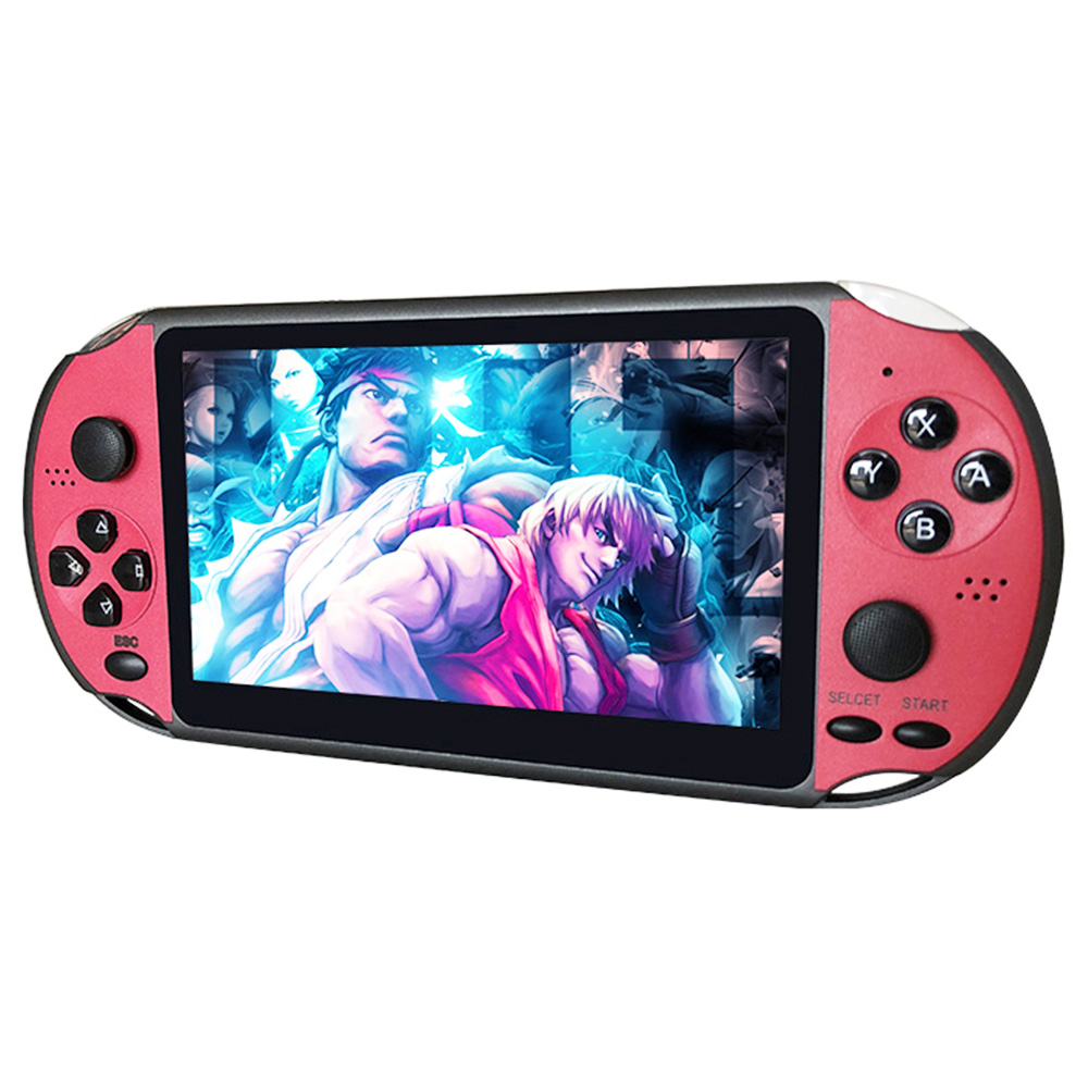 Powkiddy X12 Retro Handheld Game Console 5.1 inch IPS Screen Built-in 8GB Storage - Red