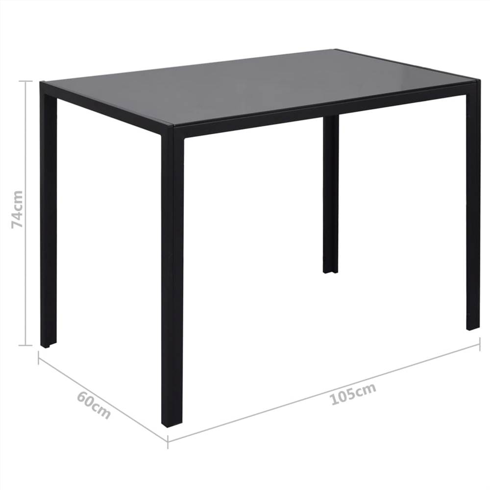 5 Piece Dining Table Set Black