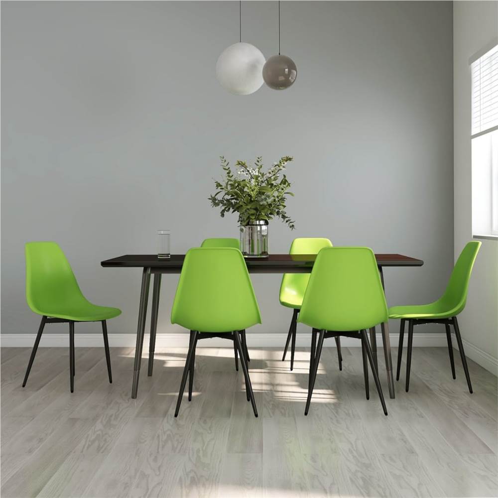 

Dining Chairs 6 pcs Green PP