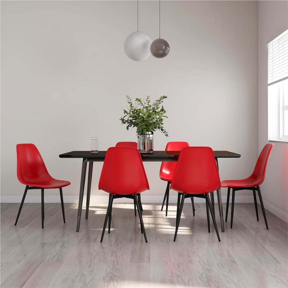 

Dining Chairs 6 pcs Red PP