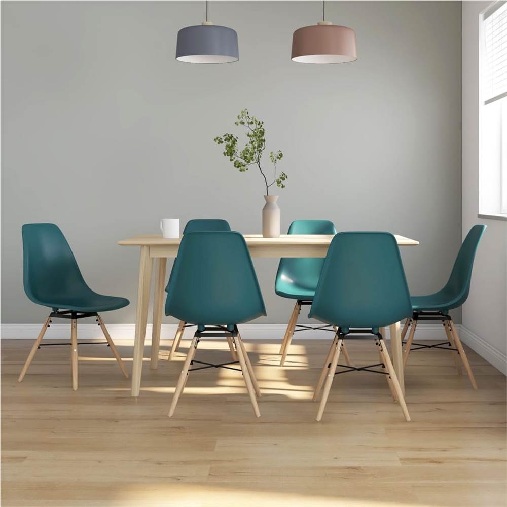 Dining Chairs 6 pcs Turquoise PP