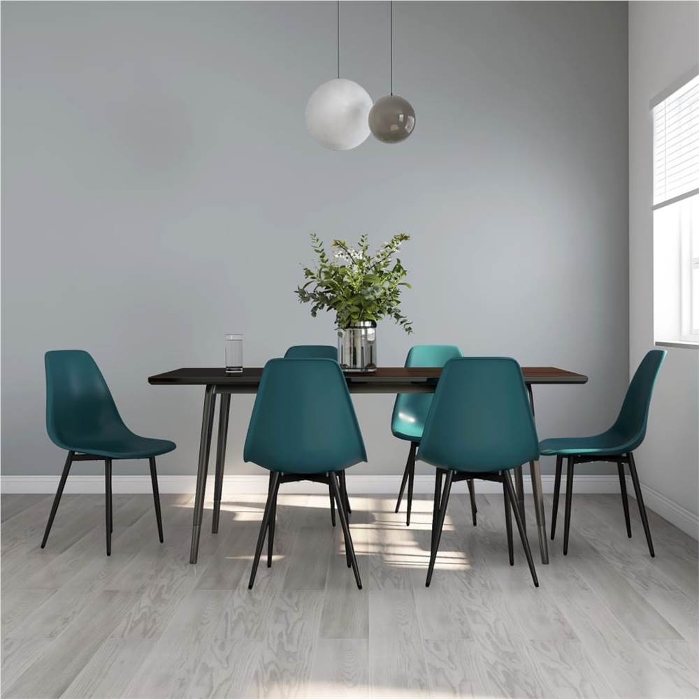 

Dining Chairs 6 pcs Turquoise PP