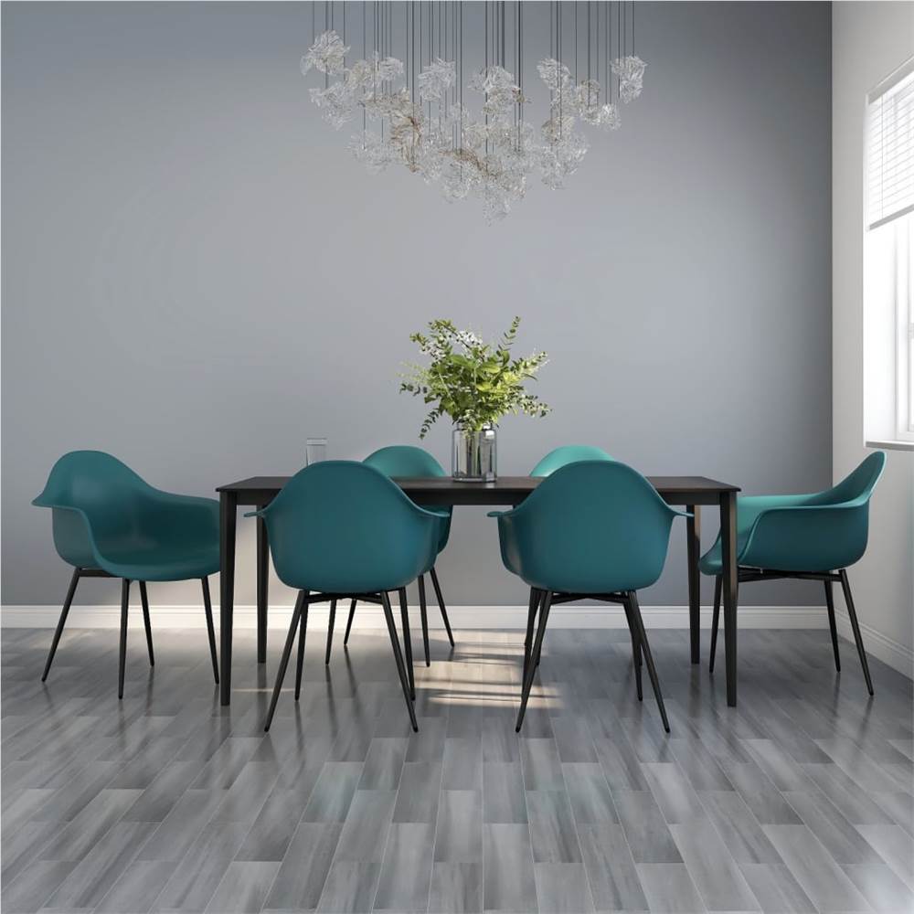 

Dining Chairs 6 pcs Turquoise PP
