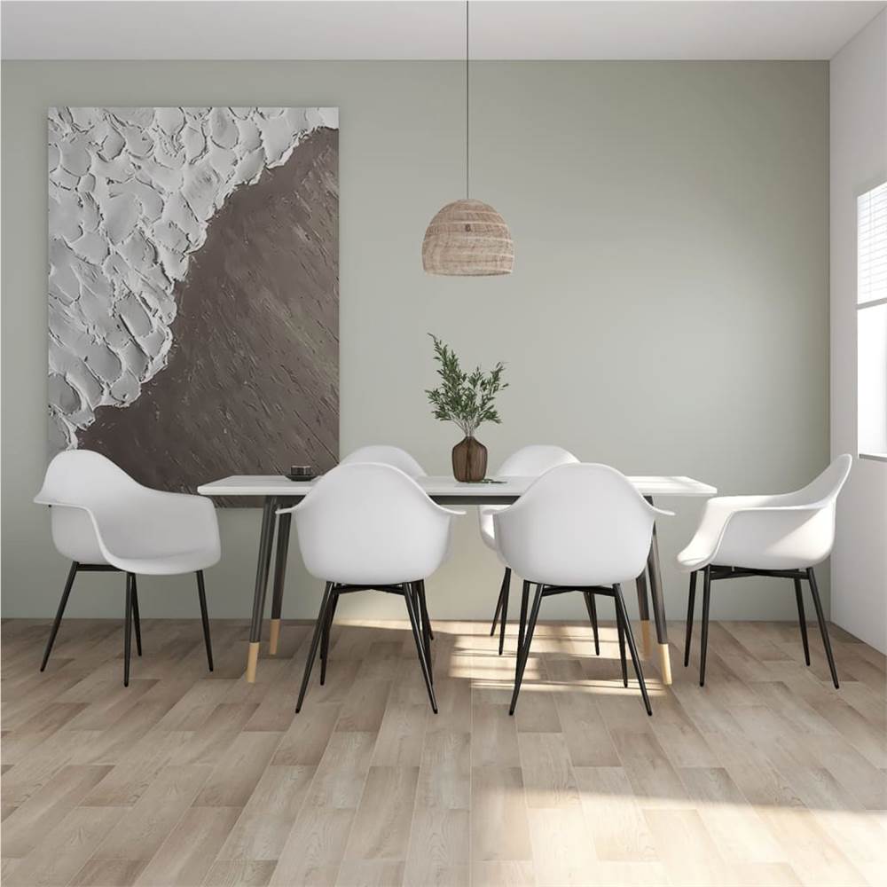 

Dining Chairs 6 pcs White PP