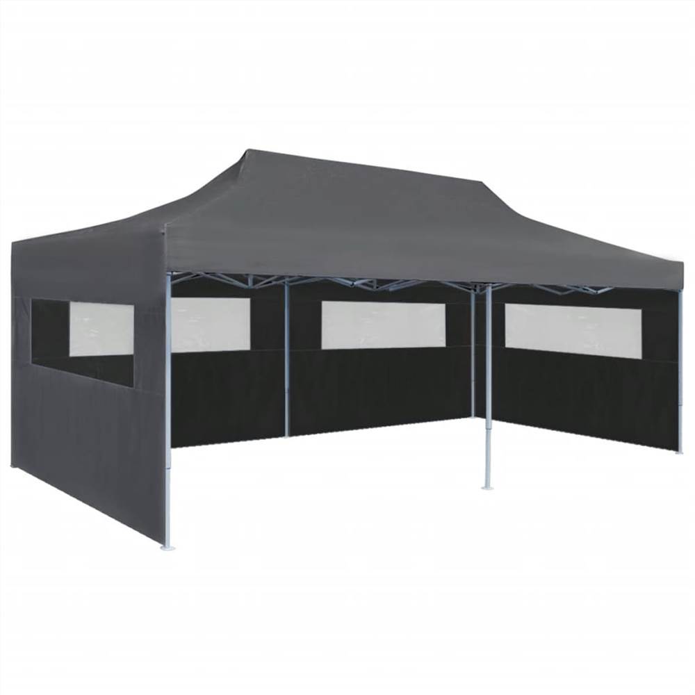 

Folding Pop-up Partytent with Sidewalls 3x6 m Anthracite