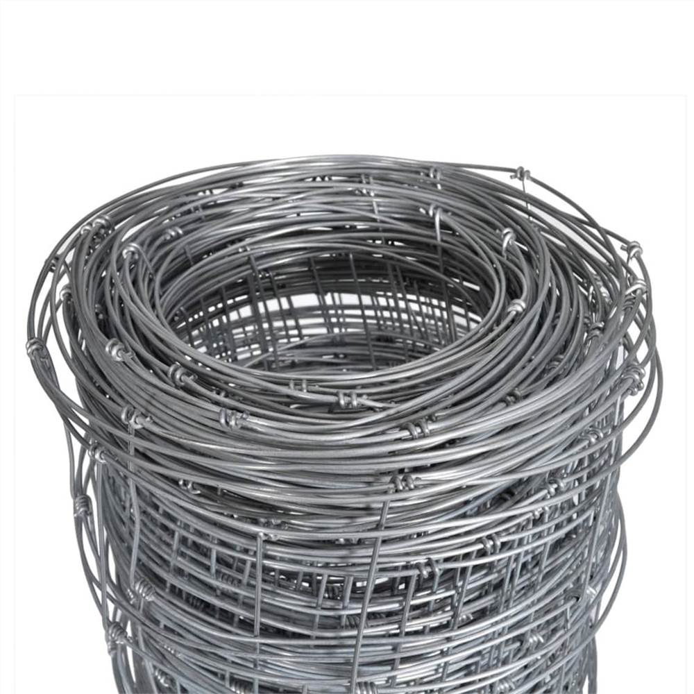 Garden Fence Galvanised Steel 50x1.6 m Silver
