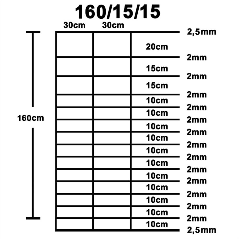 Garden Fence Galvanised Steel 50x1.6 m Silver