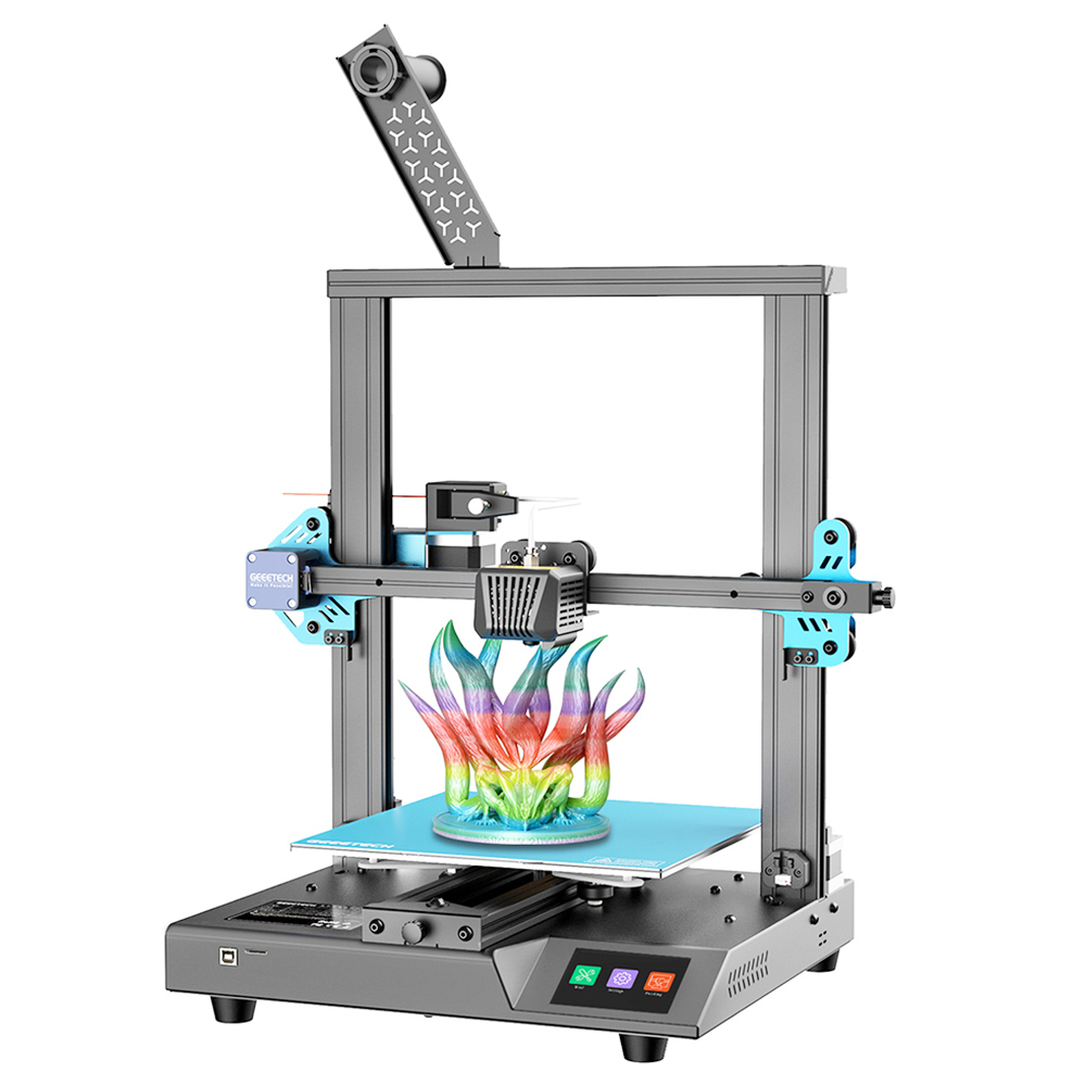 Geeetech Mizar S 3D Printer, ABL GML Dual Leveling, Fixed Heat Bed, 3.5&quot; Color Touch Screen, Double Z-axis, Ultra Silent 32Bit Motherboard,  Resume Printing, 3 Color RGB LED, 255*255*260mm