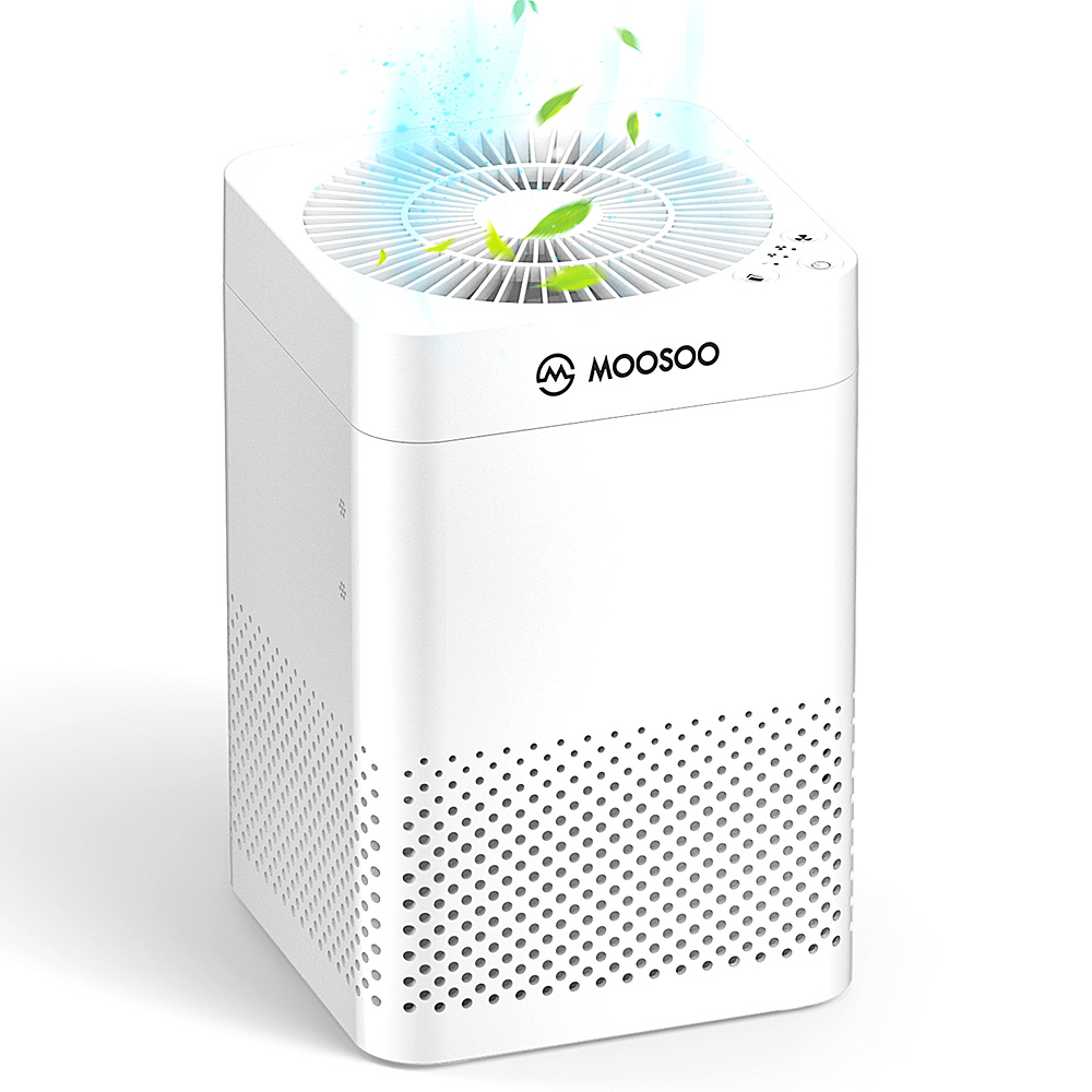 

MOOSOO AC03 H13 HEPA Air Purifier 25db Quiet Elinimator with 3-Stage Filtration and Activated Carbon Filter