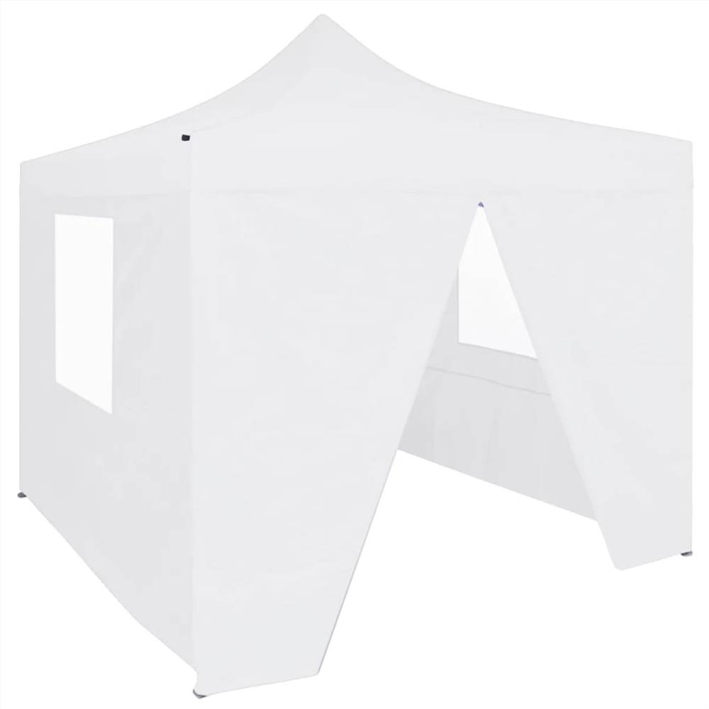 

Professional Folding Party Tent with 4 Sidewalls 2x2 m Steel White