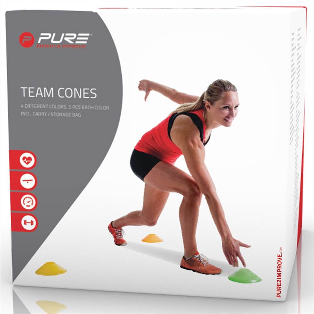 Pure2Improve Sports Cone Set 20pcs
