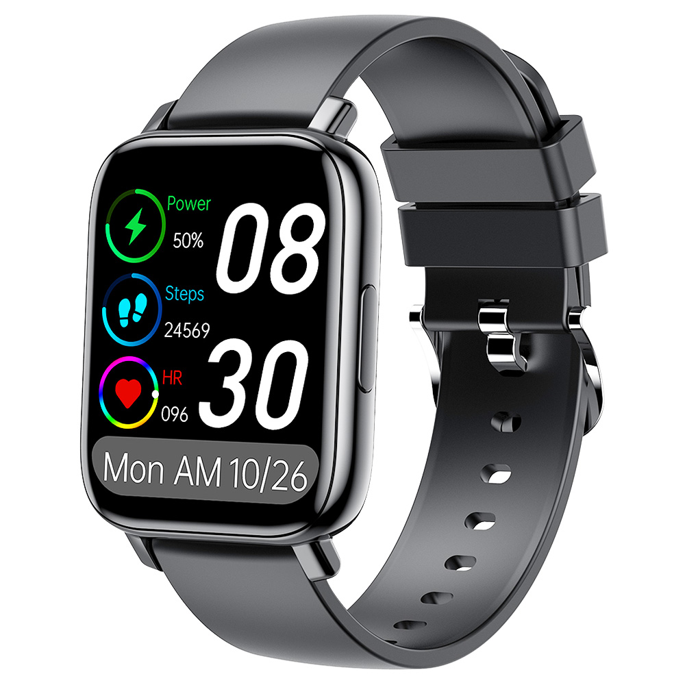 SENBONO GTS Smartwatch 1.7 אינץ' מסך מרובע 24 דגמי ספורט IP68 עמיד למים כושר Tracker עבור iOS Android Huawei Black