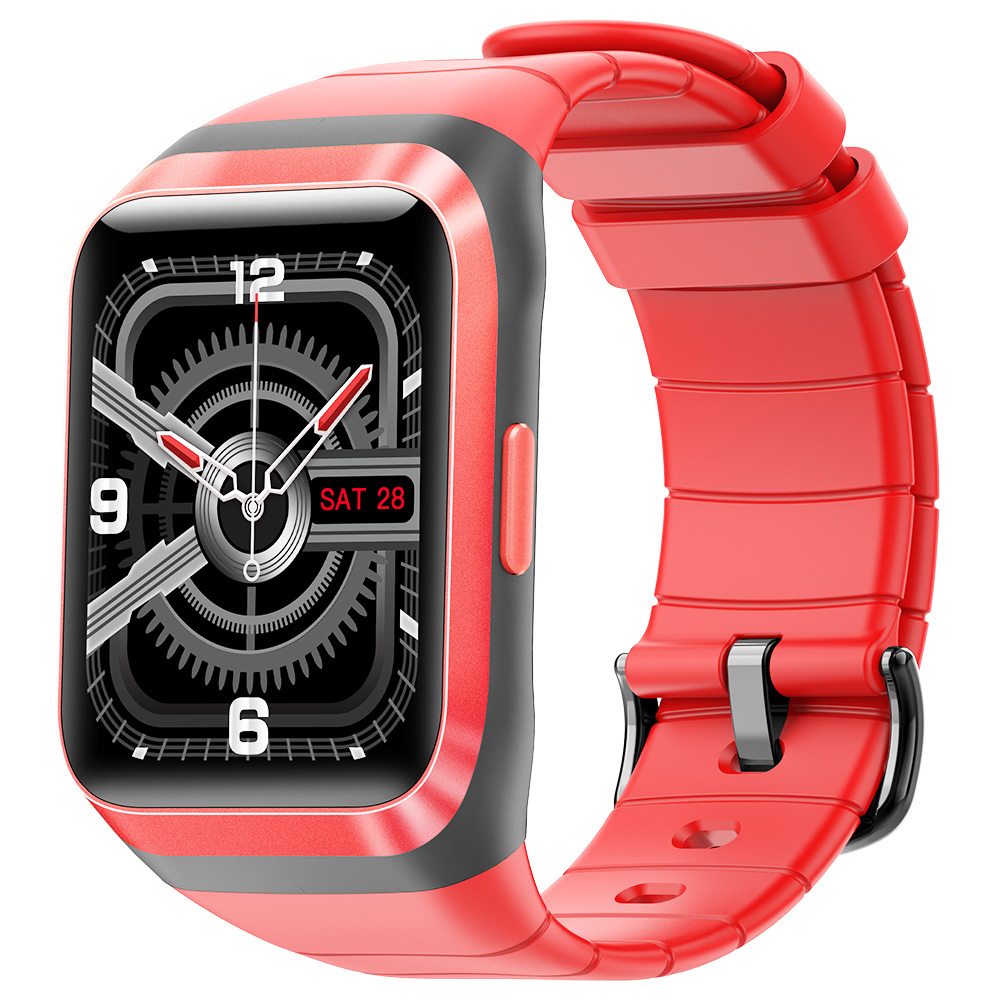 SENBONO SD-2 Smartwatch 1.69 '' شاشة تعمل باللمس ساعة رياضية IP68 متعقب لياقة بدنية مقاوم للماء لنظام iOS وأندرويد أحمر