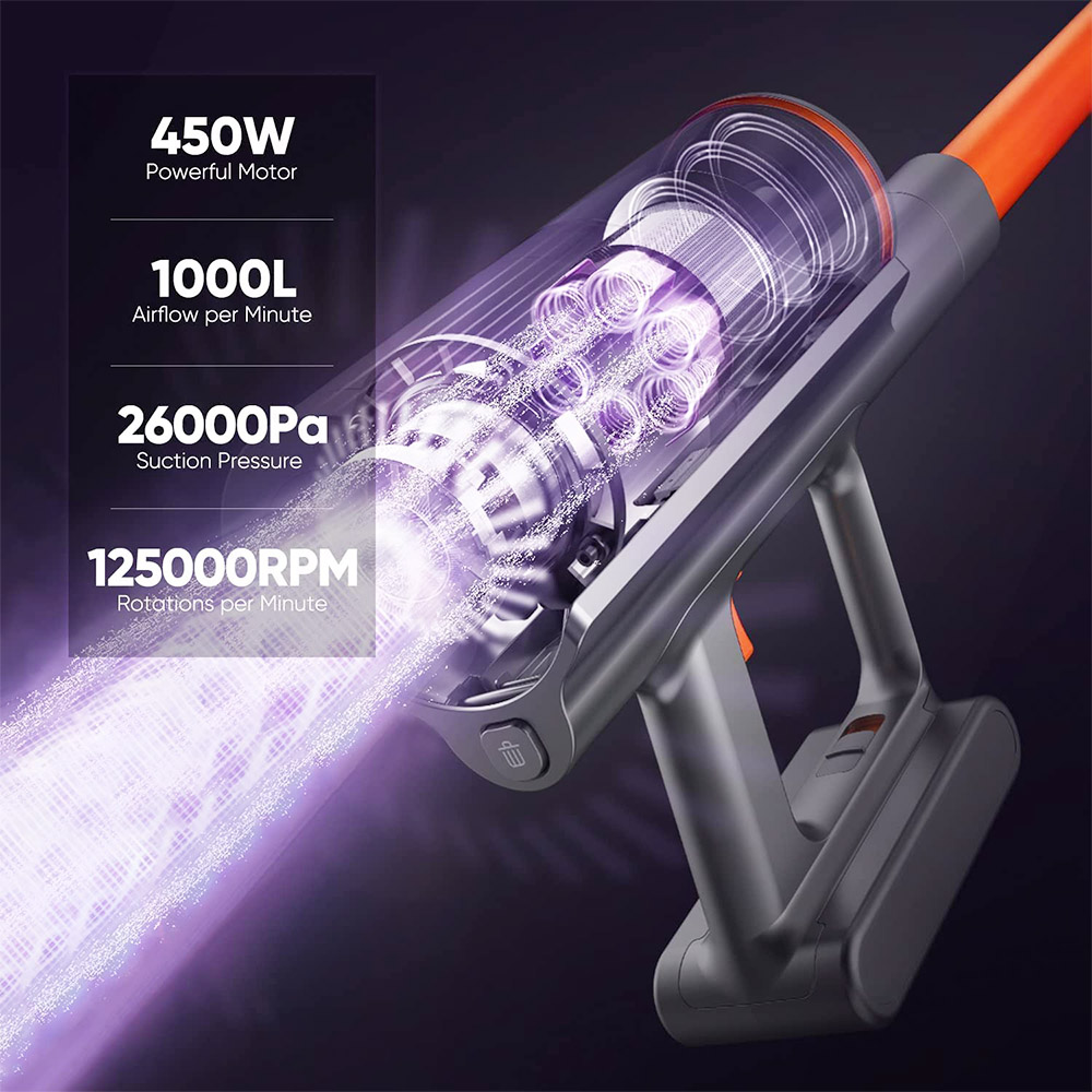 Shunzao Z11 Max Cordless Vacuum Cleaner 26000Pa 150AW Suction Power