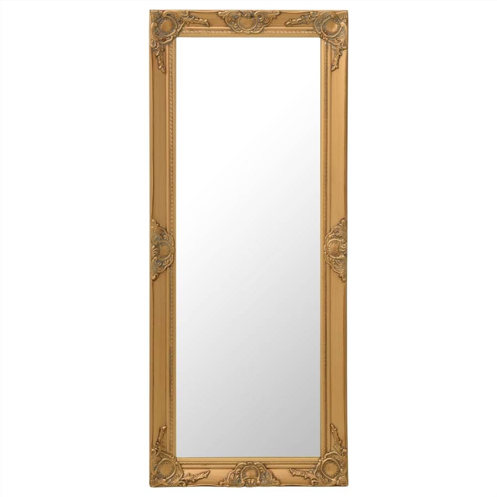 مرآة حائط على الطراز الباروكي 50x120 سم ذهبي