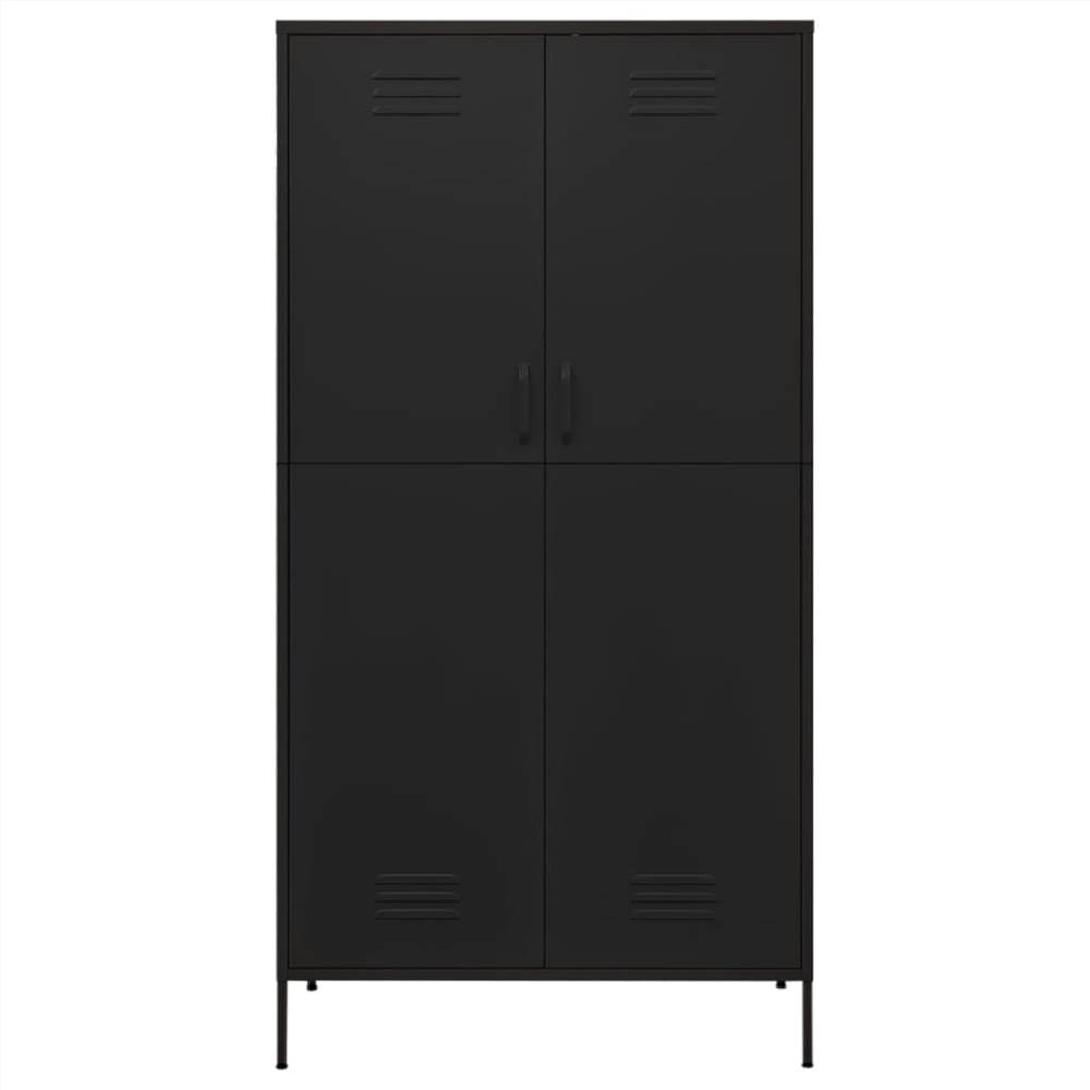 Wardrobe Black 90x50x180 Cm Steel 9 Wardrobe Black 90x50x180 cm Steel