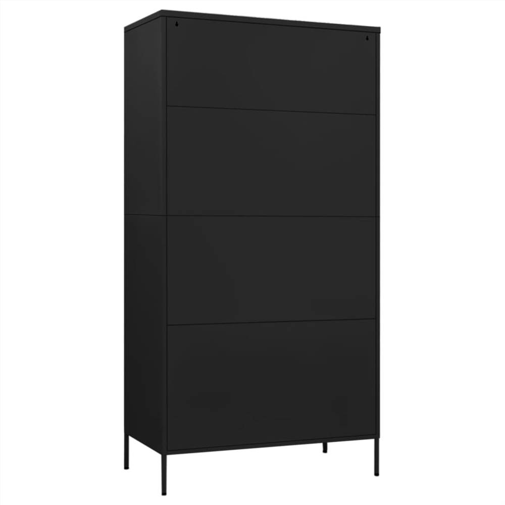 Wardrobe Black 90x50x180 Cm Steel 11 Wardrobe Black 90x50x180 cm Steel