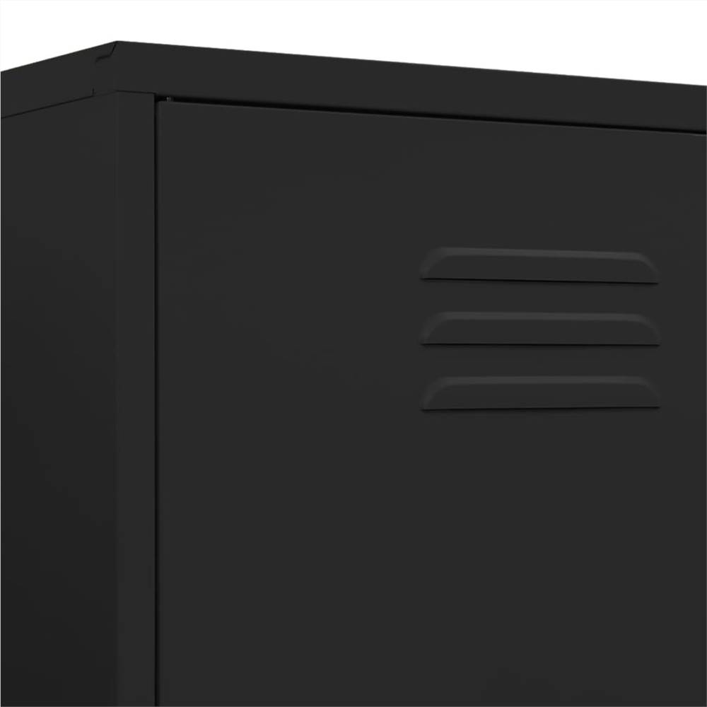Wardrobe Black 90x50x180 Cm Steel 13 Wardrobe Black 90x50x180 cm Steel