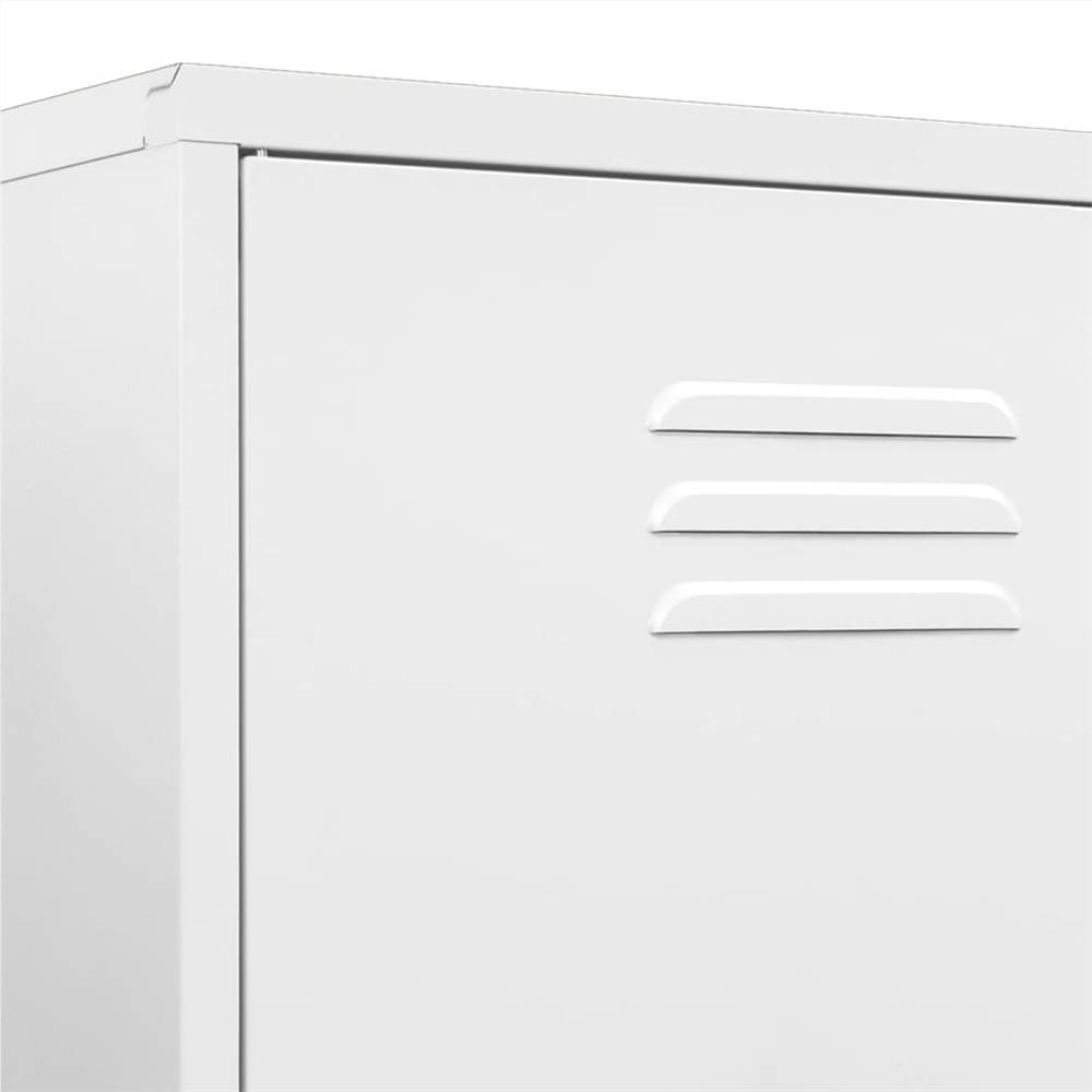 Wardrobe White 90x50x180 cm Steel