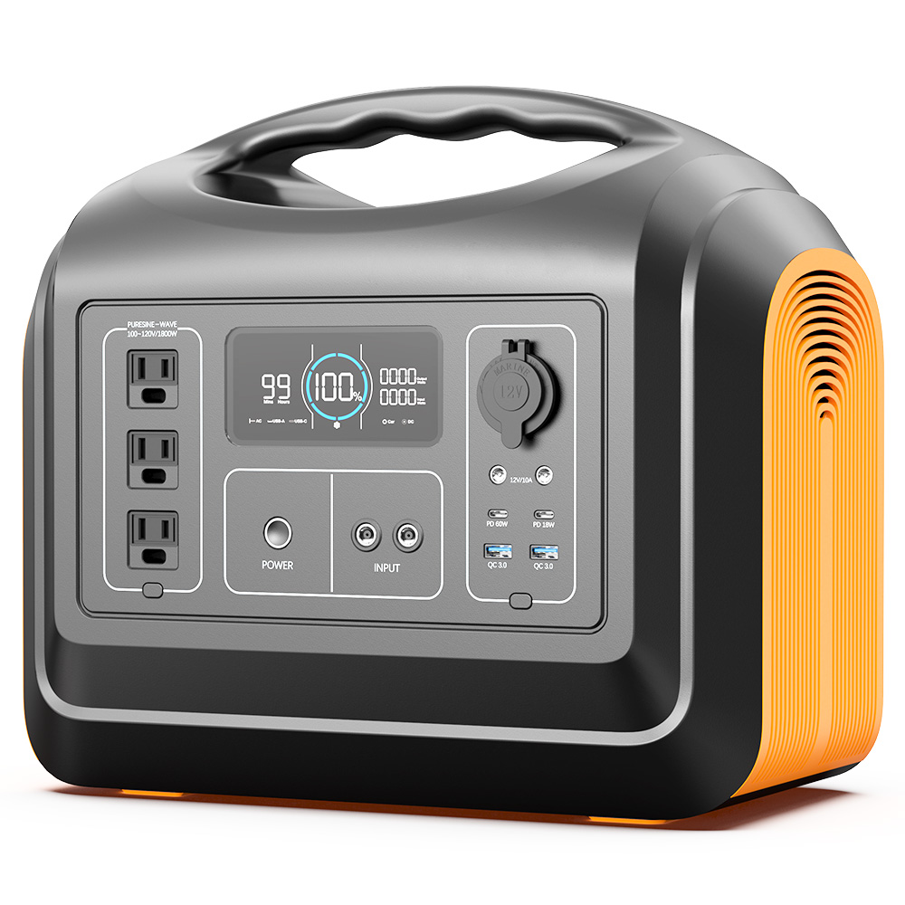 OUPES 1800W 1488Wh Portable Power Station Solar Generator with Quick Charge Upgrade LiFePO4 Battery for Camping Hiking Hunting