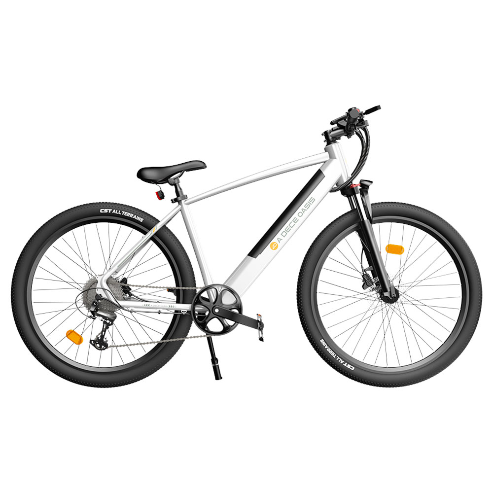 ADO D30C 36V 10.4Ah 250W 27.5in Electric Power Assist Bicycle 25km/h Max Speed 90km Mileage 9 Speed City Electric Bike Silver