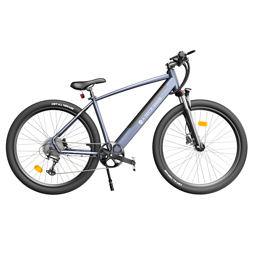 ADO D30C 36V 10.4Ah 250W 27.5in Electric Power Assist Bicycle 25km/h Max Speed 90km Mileage 9 Speed City Electric Bike Grey