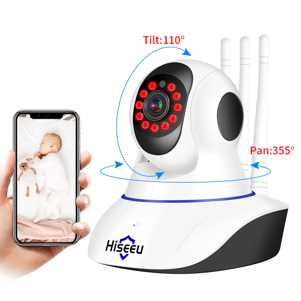 Hiseeu FH1D 3MP PTZ IP Camera WIFI Wireless Smart Home Security Surveillance Camera with 64G SD Card  - buy with discount
