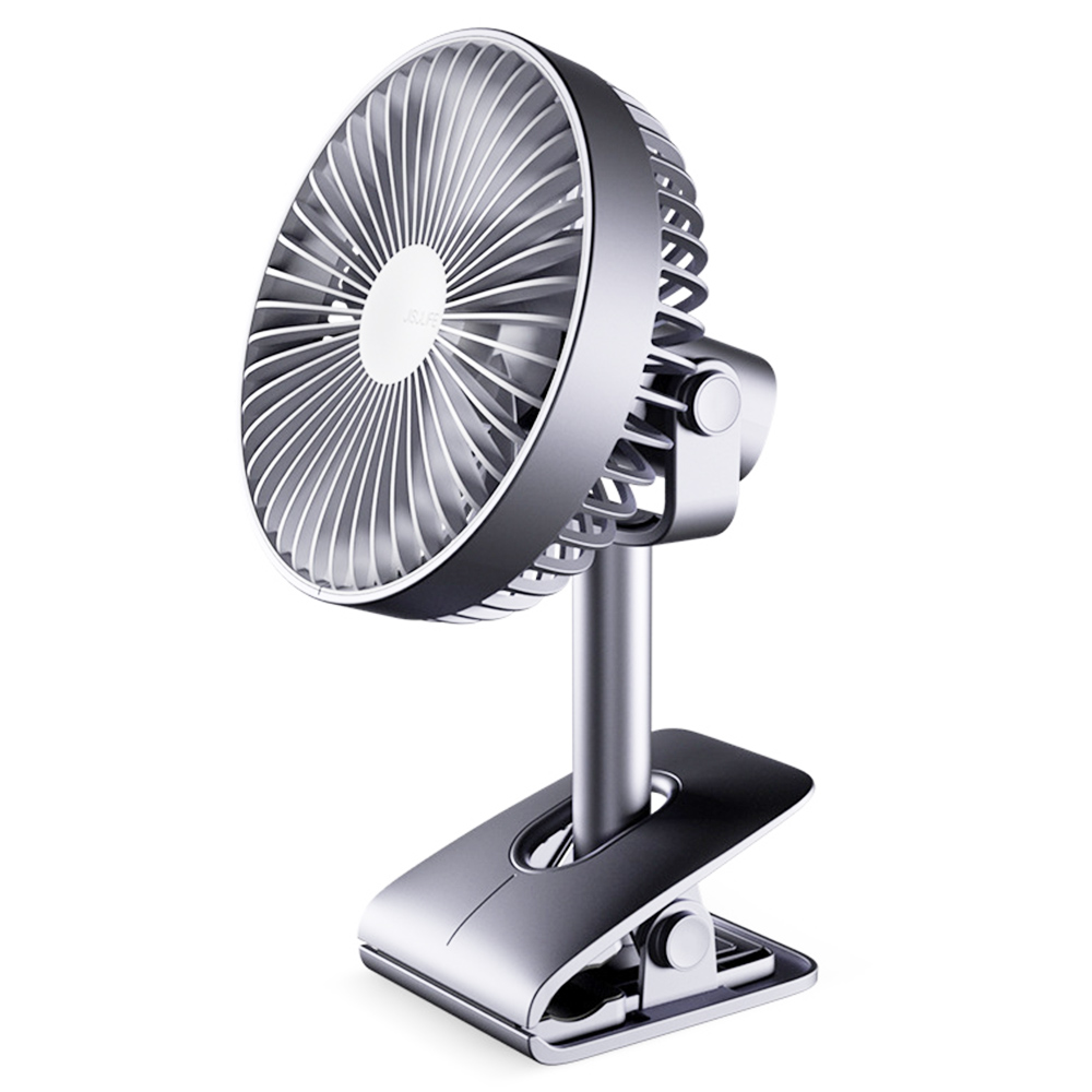 Ventilador portátil JISULIFE F7B para escritorio de oficina en casa, ventilador con Clip para mesa, batería de 4000mAh, Ventiladores silenciosos recargables por Usb, Ventiladores