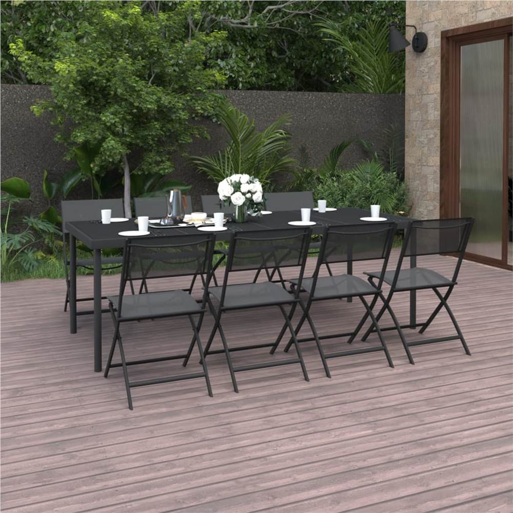 

9 Piece Outdoor Dining Set Steel