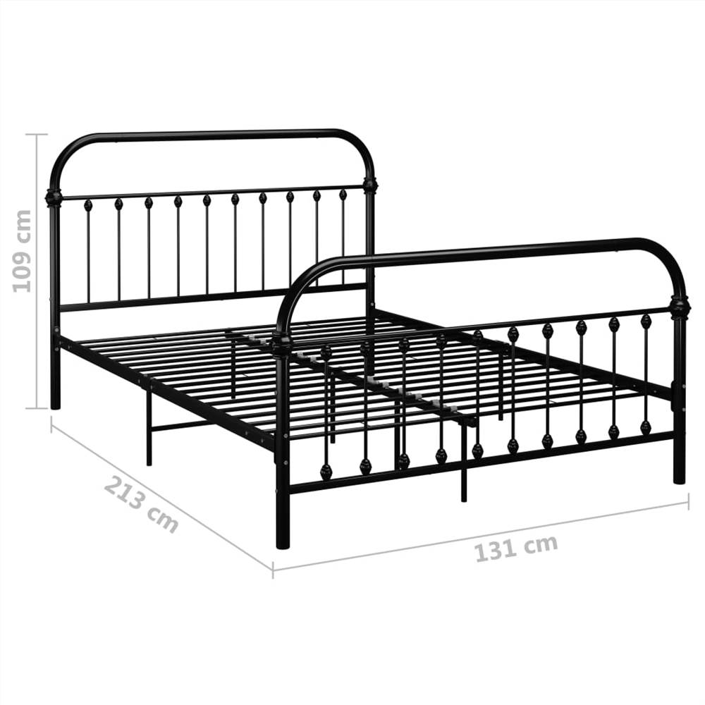 Bed Frame Black Metal 120x200 cm