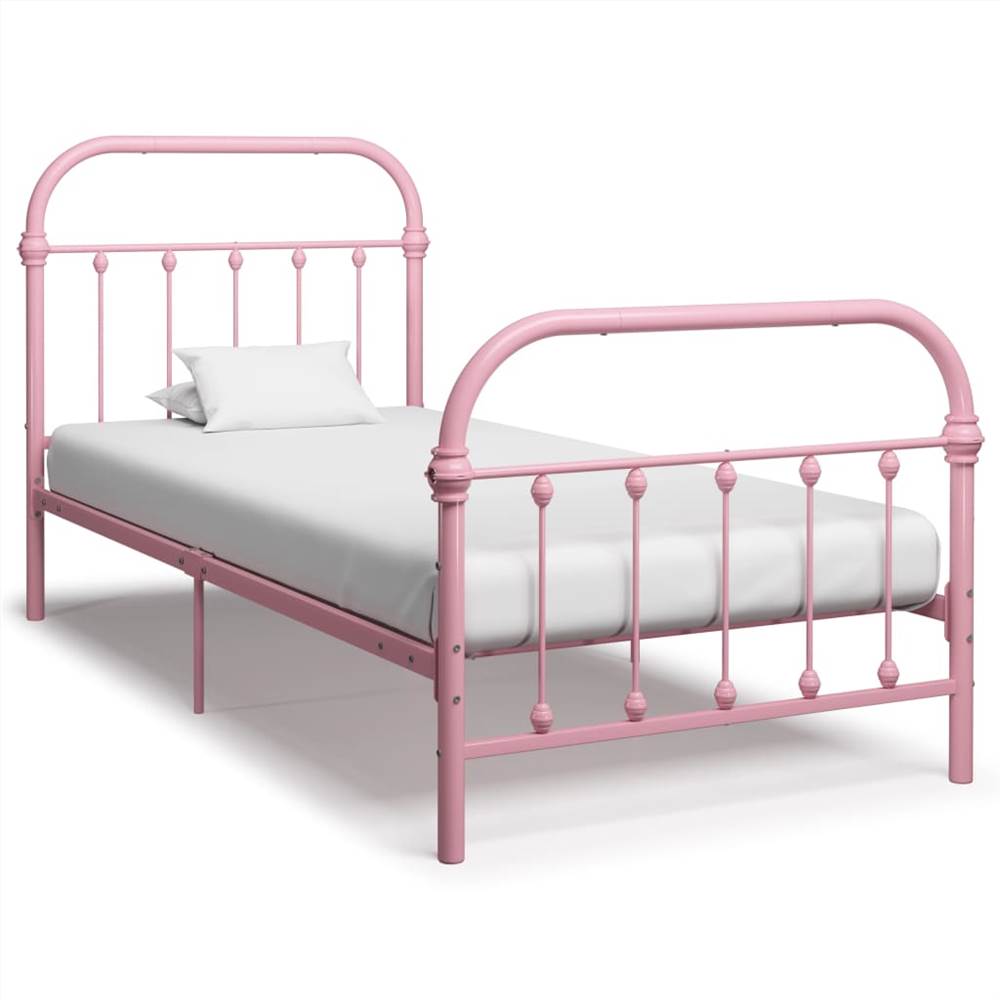 

Bed Frame Pink Metal 90x200 cm