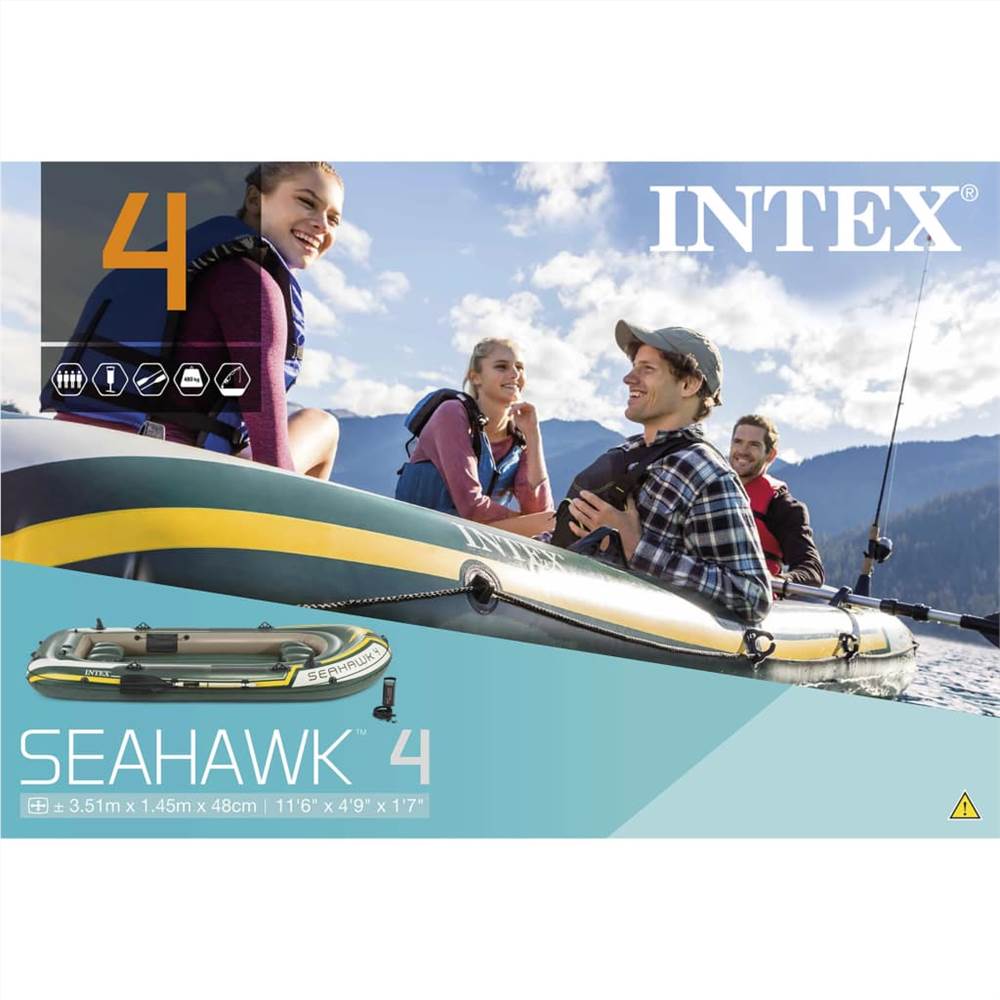Intex Seahawk 4 Set Inflatable Boat with Oars and Pump 68351NP