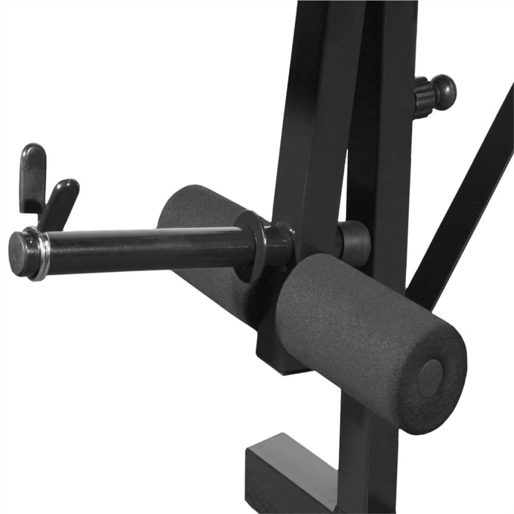 Weight Bench with Weight Rack, Barbell and Dumbbell Set 120 kg