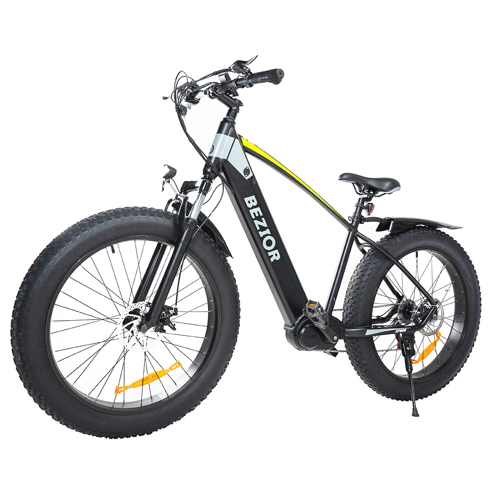 BEZIOR XF800 Electric Bicycle 13Ah 48V 500W MID MOTOR 26*4.0 Inch Fat Tires 40Km/h Max Speed Max Load 90KG