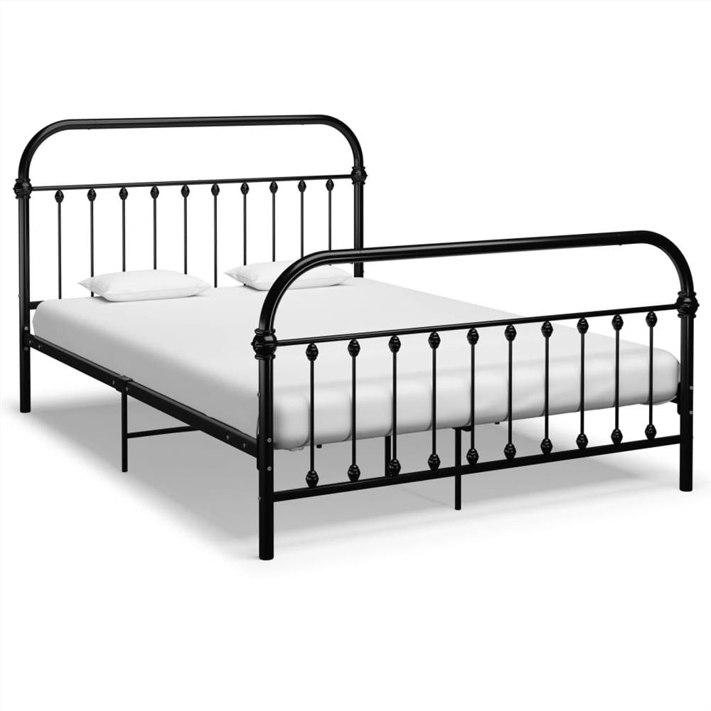 

Bed Frame Black Metal 140x200 cm
