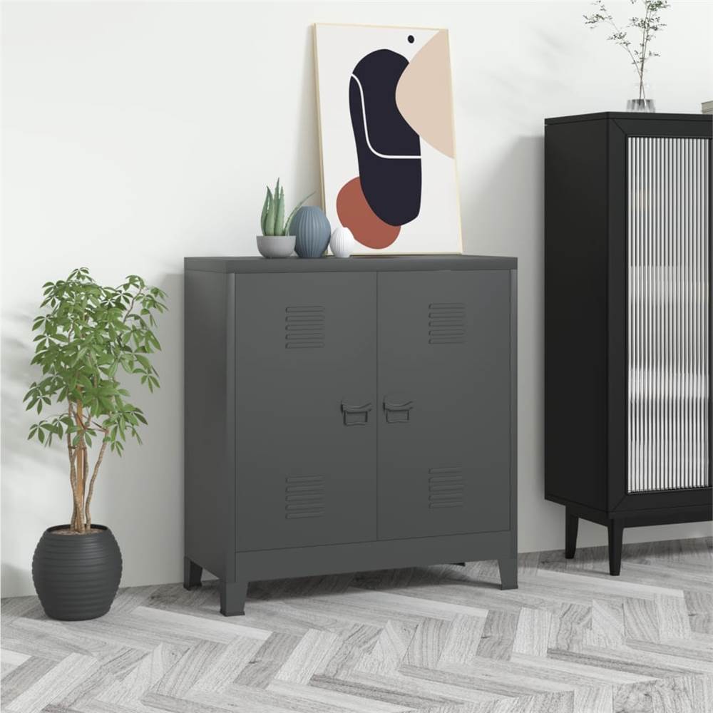 

Filing Cabinet Anthracite 90x40x100 cm Steel