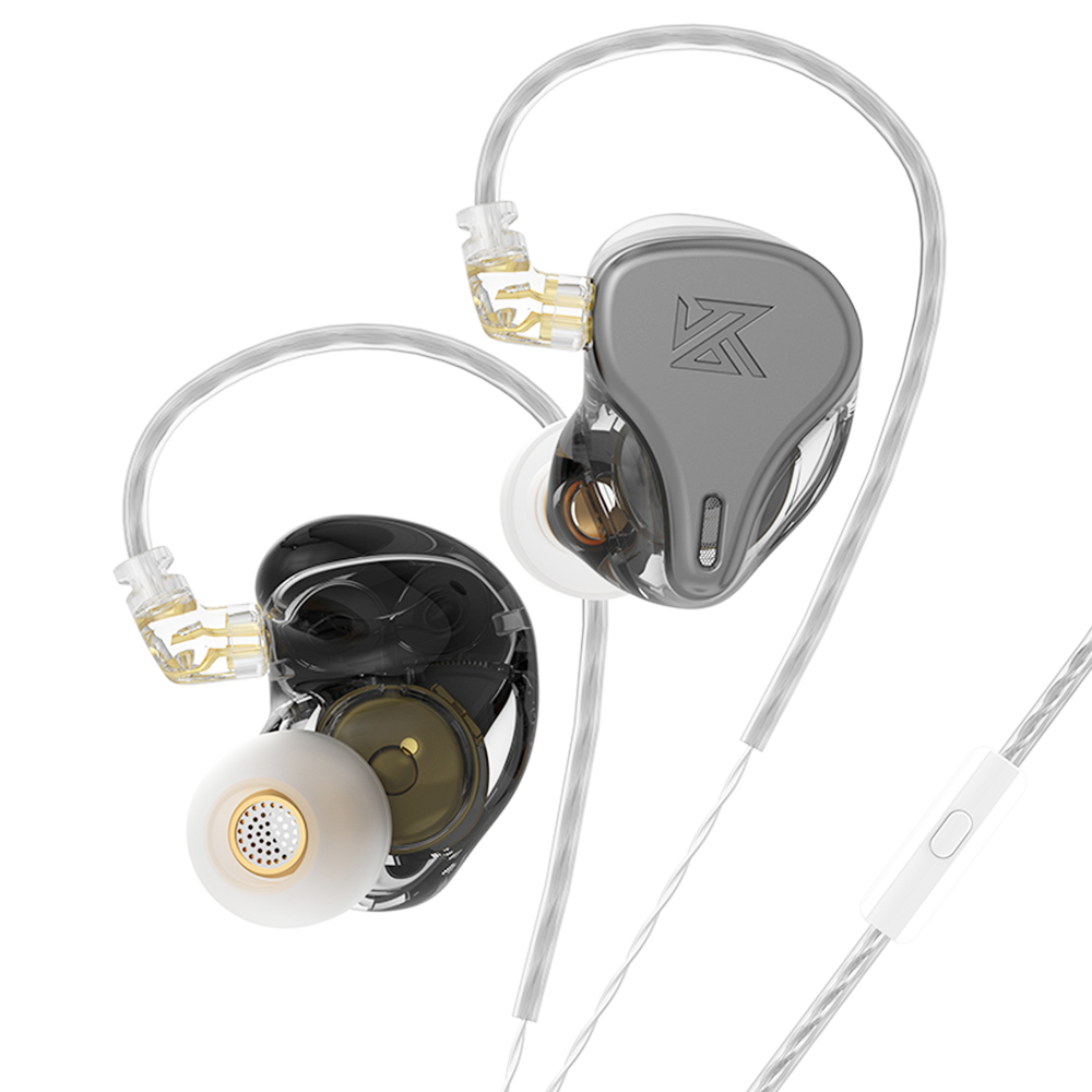 KZ DQ6S Auricolari con filo metallico In-Ear Noise Cancelling Sport HiFi con microfono - nero
