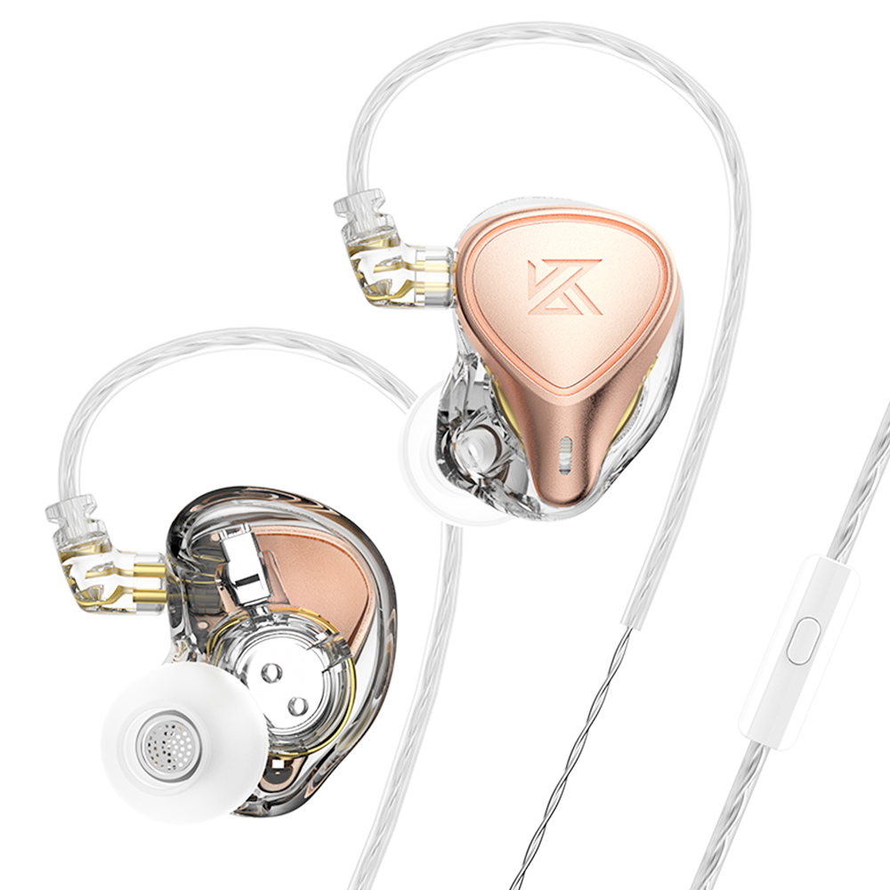 KZ ZEX Pro Wired Earphones In-Ear Electrostatic Dynamic&Balanced Detachable Cable Earphone Noise Cancelling - Pink