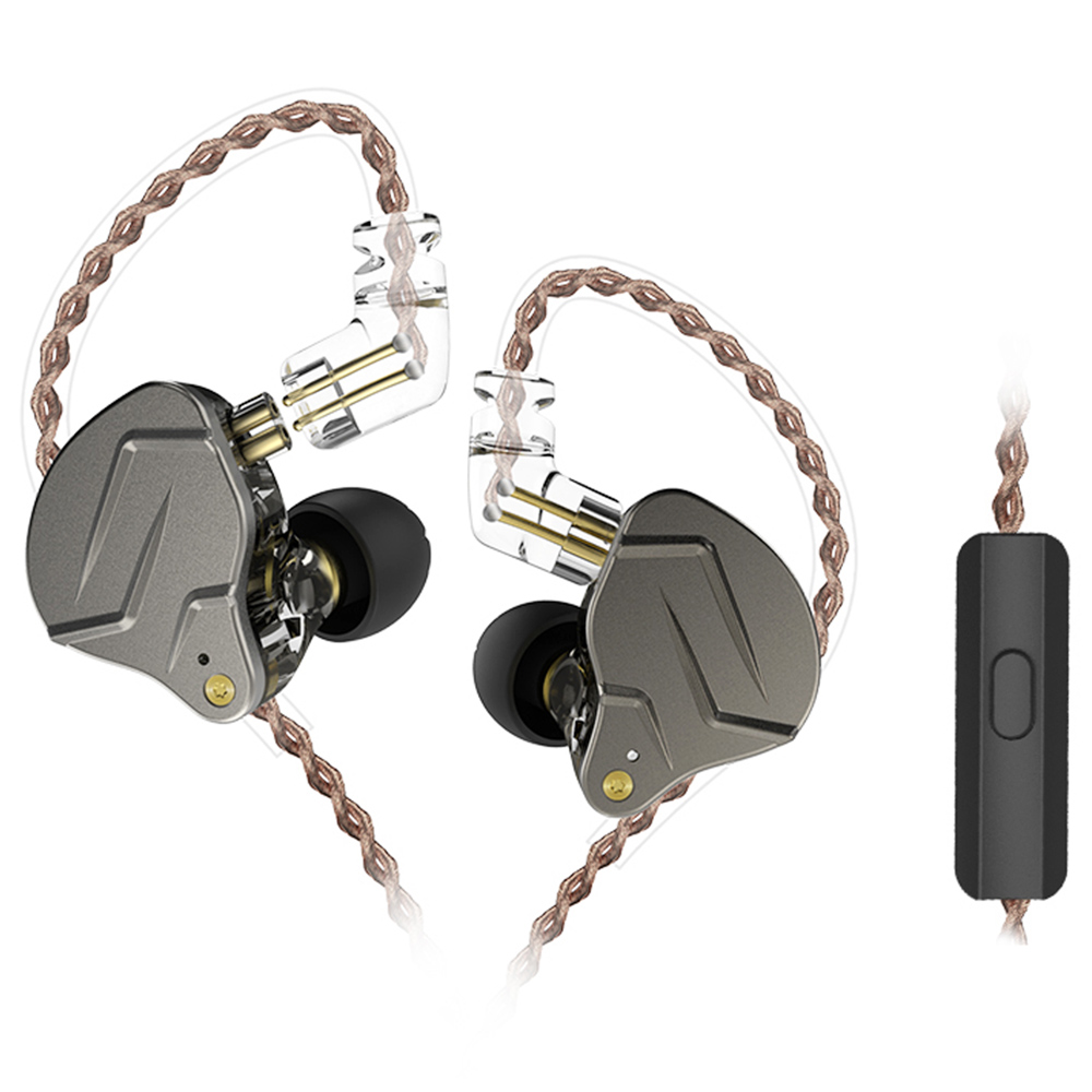 KZ ZSN Pro Wired Earphone Tecnologia ibrida In-ear HiFi Bass Auricolari con microfono - Grigio