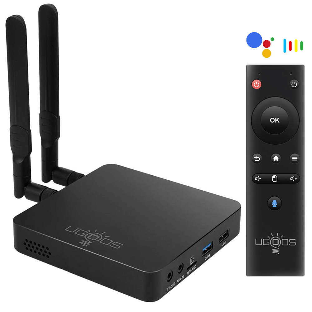 UGOOS AM6B Plus Amlogic S922X-J 4GB / 32GB Android 9.0 4K TV BOX Wake Up on LAN con 2.4G + 5G MIMO WIFI 1000M LAN Bluetooth 5.0 HDMI 2.1 USB 3.0 - Negro