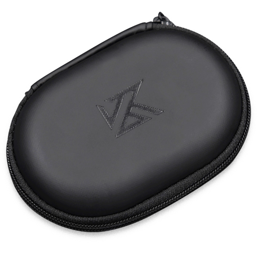 KZ กระเป๋าใส่เคสทรงวงรีสำหรับเก็บหูฟังแบบพกพา - สีดำ