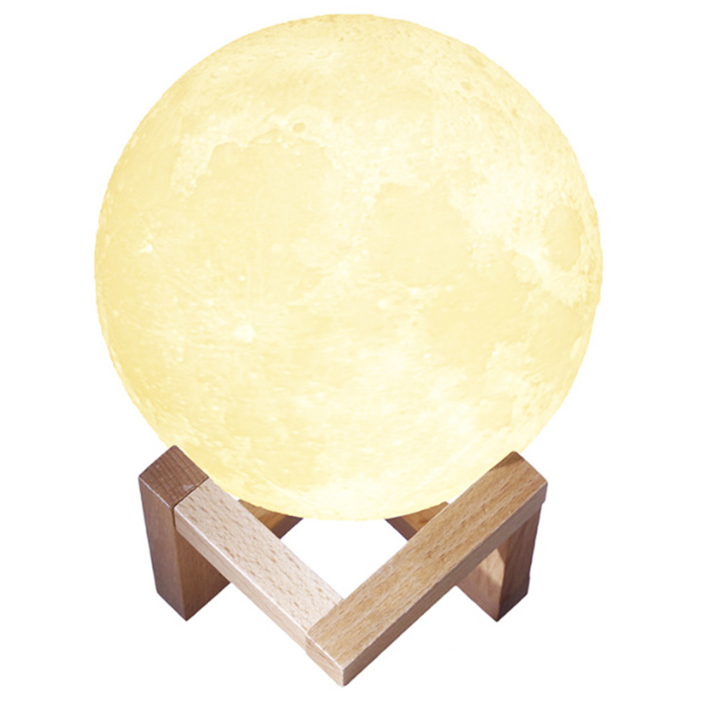 LED Moon Lamp with Remote Control Dimmable Brightness 16 Main Colors 4 Light Conversion Modes with USB Charging