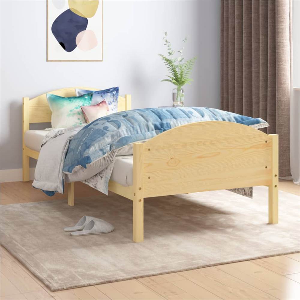 

Bed Frame Solid Pine Wood 100x200 cm