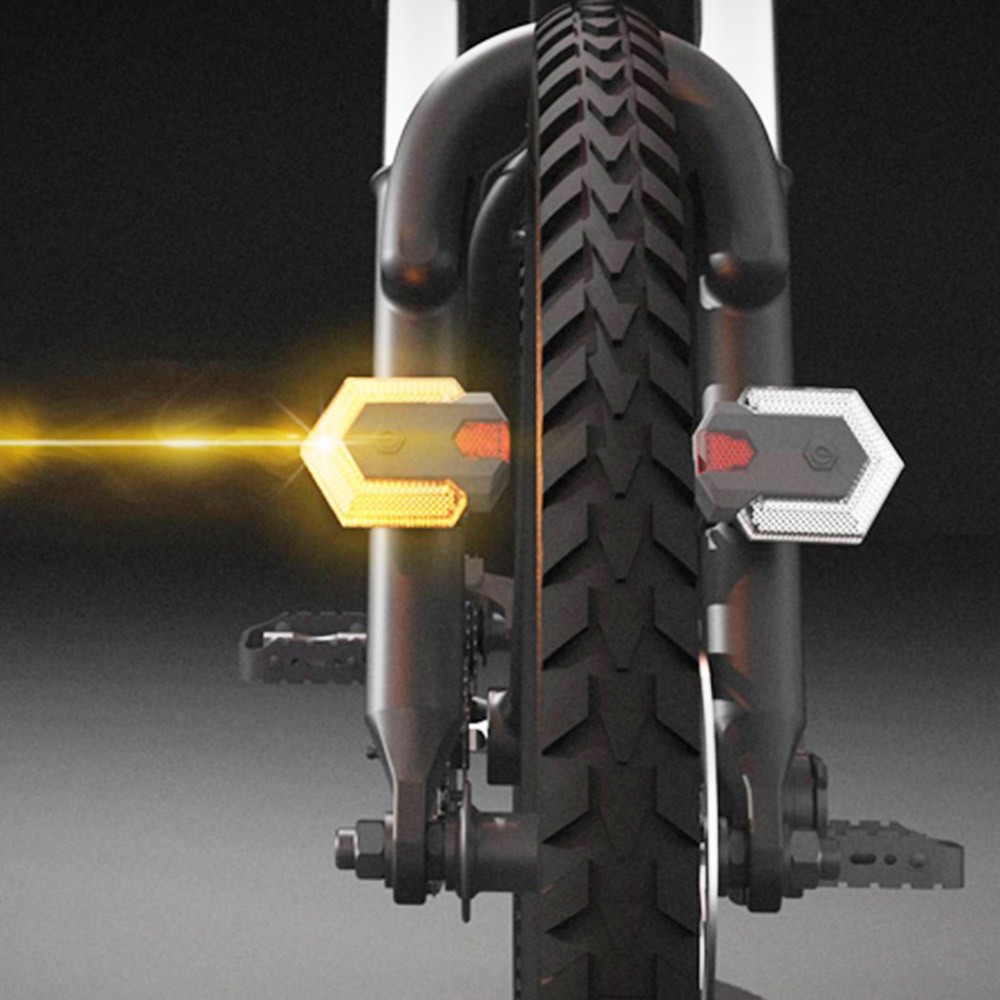 Велосипедный беспроводной световой сигнал поворота, видимый днем ​​​​и ночью USB-зарядка для велосипеда, электрического велосипеда и скутера
